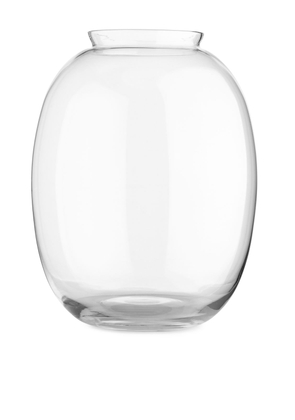Delicate Glass Vase 25 cm - White