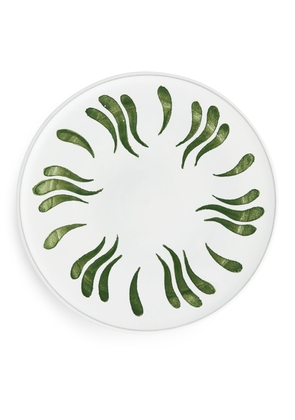 Hand-Painted Plate 28 cm - Green