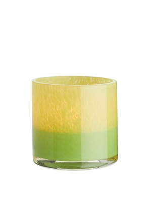 Glass Tea Light Holder 6 cm - Green