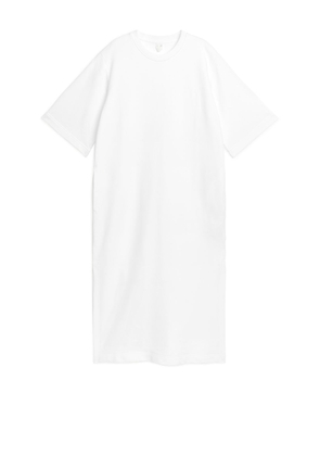 French Terry T-Shirt Dress - White