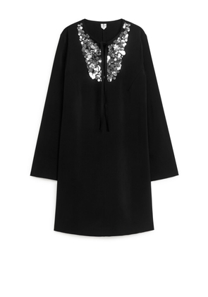 Embellished Mini Dress - Black