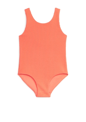Seersucker Swimsuit - Orange