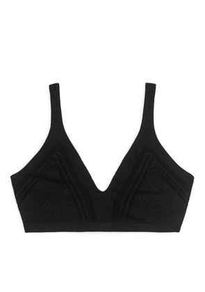 Seamless Bikini Top - Black