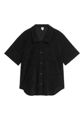 Cotton Towelling Shirt - Black
