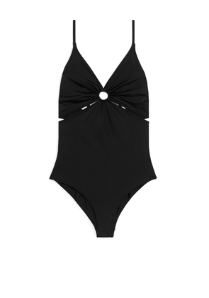 Cut-Out Detailed Swimsuit - Black