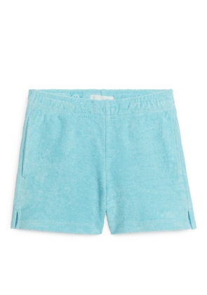 Cotton Towelling Shorts - Turquoise