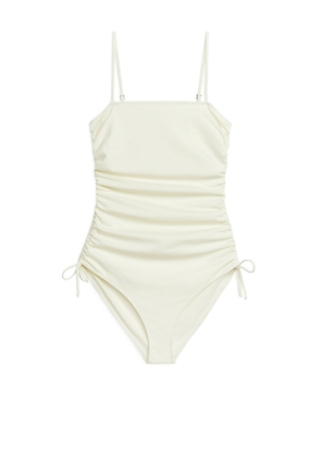 Ruched Swimsuit - White