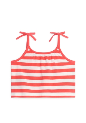 Tie-Strap Jersey Top - Red