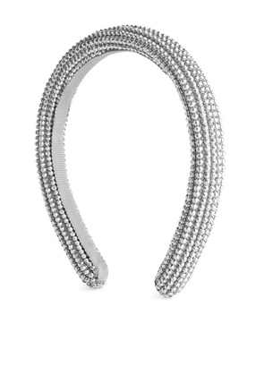 Silver-Beaded Alice Band - Silver