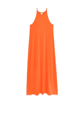 Lyocell Strap Dress - Orange