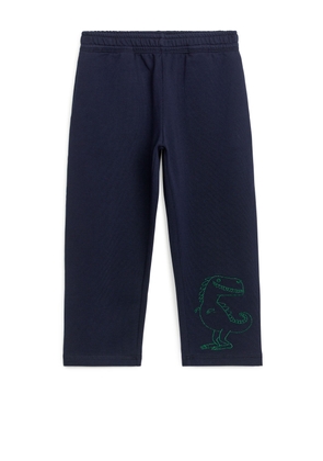 Embroidered Sweatpants - Blue
