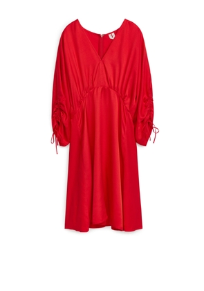 Lyocell Blend Dress - Red