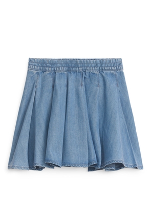 Denim Mini Skirt - Blue