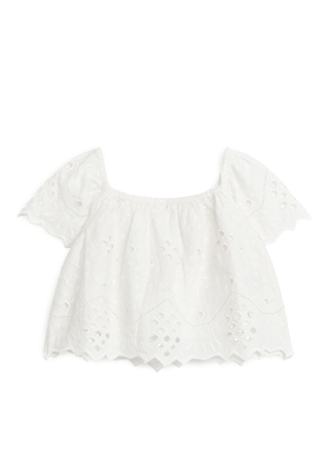 Broderie Anglaise Blouse - White