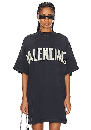 Balenciaga Double Front T-Shirt in Washed Black & Faded Black - Black. Size 1 (also in 3).
