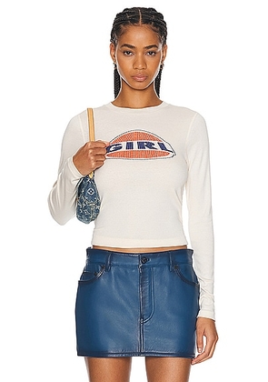 RE/DONE X Pam Anderson 90s Baby Girl Tee in Naked - Ivory. Size XS (also in ).