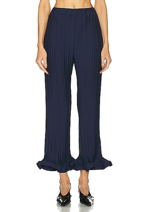 Rowen Rose Pleated Pant in Navy Blue - Navy. Size 40 (also in 36).