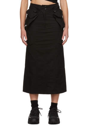 HYEIN SEO Black Cargo Midi Skirt