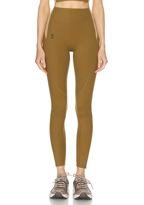 On Movement Long Tight in Hunter & Safari - Army. Size XS (also in S).