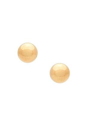 Saint Laurent Dome Earrings in Dore - Metallic Gold. Size all.
