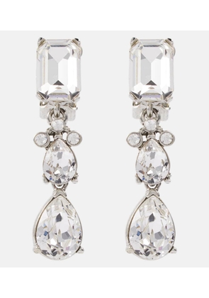 Oscar de la Renta Embellished clip-on drop earrings