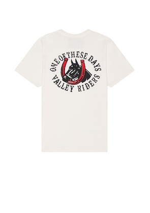 ONE OF THESE DAYS Valley Riders Tee in Bone - Cream. Size L (also in M, S, XL/1X).