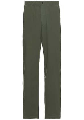 Norse Projects Ezra Relaxed Organic Stretch Twill Trouser in Spruce Green - Green. Size M (also in L, S, XL/1X).