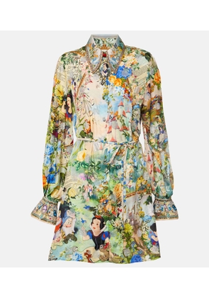 Camilla Printed silk shirt dress