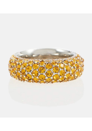 Amina Muaddi Cameron crystal-embellished ring