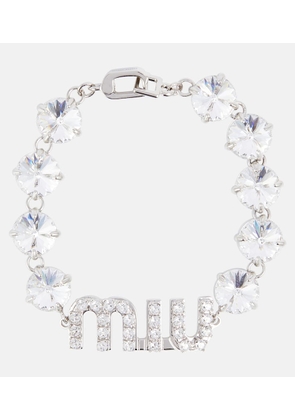 Miu Miu Logo crystal-embellished bracelet