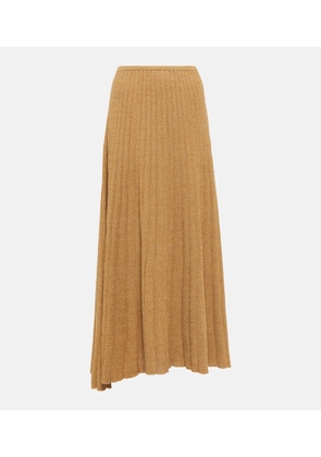 Tory Burch Ribbed-knit cotton-blend skirt