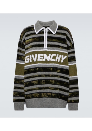 Givenchy Striped wool-blend half-zip sweater
