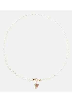 Sydney Evan Conch 14kt gold necklace with pearls and gemstones