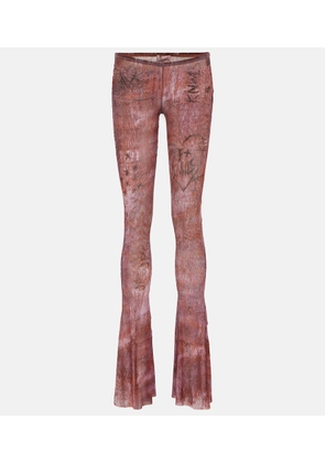 Jean Paul Gaultier x KNWLS printed flared leggings