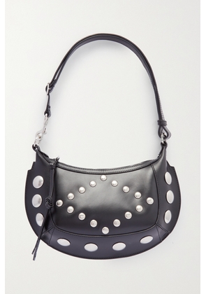 Isabel Marant - Oskan Moon Embellished Leather Shoulder Bag - Black - One size