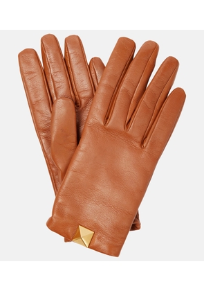 Valentino Garavani One Stud leather gloves