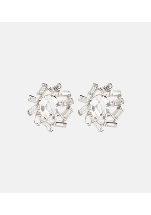 Oscar de la Renta Eureka crystal-embellished clip-on earrings