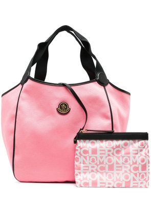 Moncler logo-patch tote bag - Pink