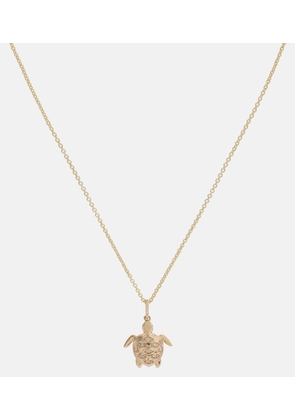 Sydney Evan Turtle 14kt gold necklace with diamonds