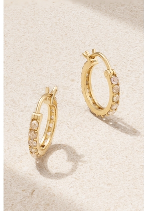 Ileana Makri - 18-karat Gold Diamond Hoop Earrings - One size
