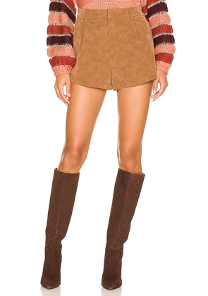 Free People X REVOLVE Roma Faux Suede Short in Tan. Size L, XL.