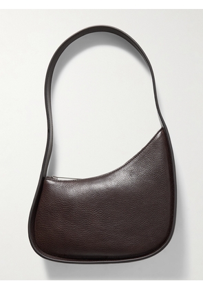 The Row - Half Moon Textured-leather Shoulder Bag - Brown - One size