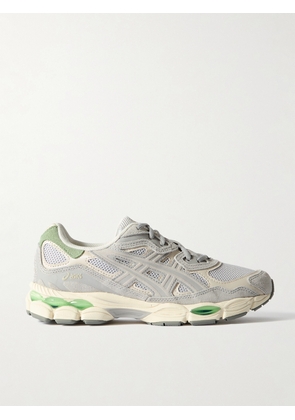 Asics - Gel-nyc Leather And Suede-trimmed Mesh Sneakers - Gray - UK 3,UK 3.5,UK 4,UK 4.5,UK 5,UK 5.5,UK 6,UK 6.5,UK 7,UK 7.5,UK 8,UK 8.5,UK 9