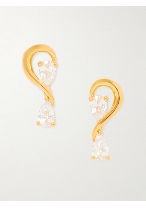 Anissa Kermiche - Calin D'or Gold Vermeil Cubic Zirconia Earrings - One size