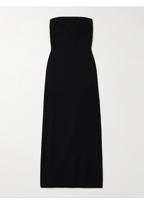 Matteau - + Net Sustain Strapless Wool-blend Crepe Maxi Dress - Black - 1,2,3,4,5
