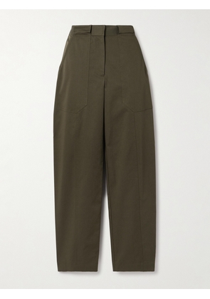 Matteau - + Net Sustain Organic Cotton-blend Twill Straight-leg Pants - Green - 1,2,3,4,5