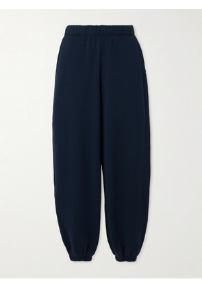 The Elder Statesman - Cotton And Cashmere-blend Track Pants - Blue - x small,small,medium,large