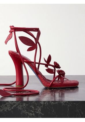 Burberry - Embellished Leather Pumps - Red - IT36,IT36.5,IT37,IT37.5,IT38,IT38.5,IT39,IT39.5,IT40,IT41