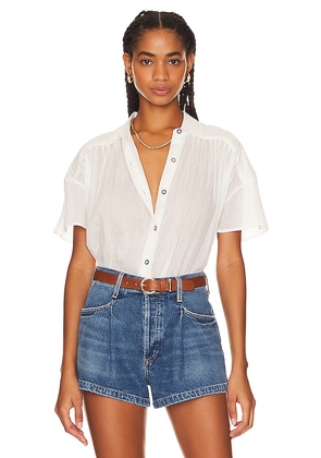 Free People x We The Free Float Away Shirt in White. Size M, XS.