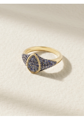 Yvonne Léon - Baby Chevaliere 9-karat Gold Sapphire Signet Ring - 3,4,5